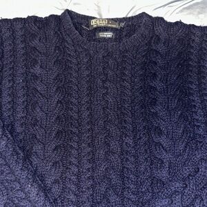 Polo by Ralph Lauren Men's Navy Cable Knit Sweater